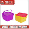 promotional plastic food container with printing as gift